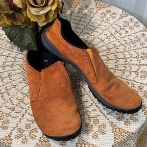 Merrell Burnt Orange Suede Loafers Size 10